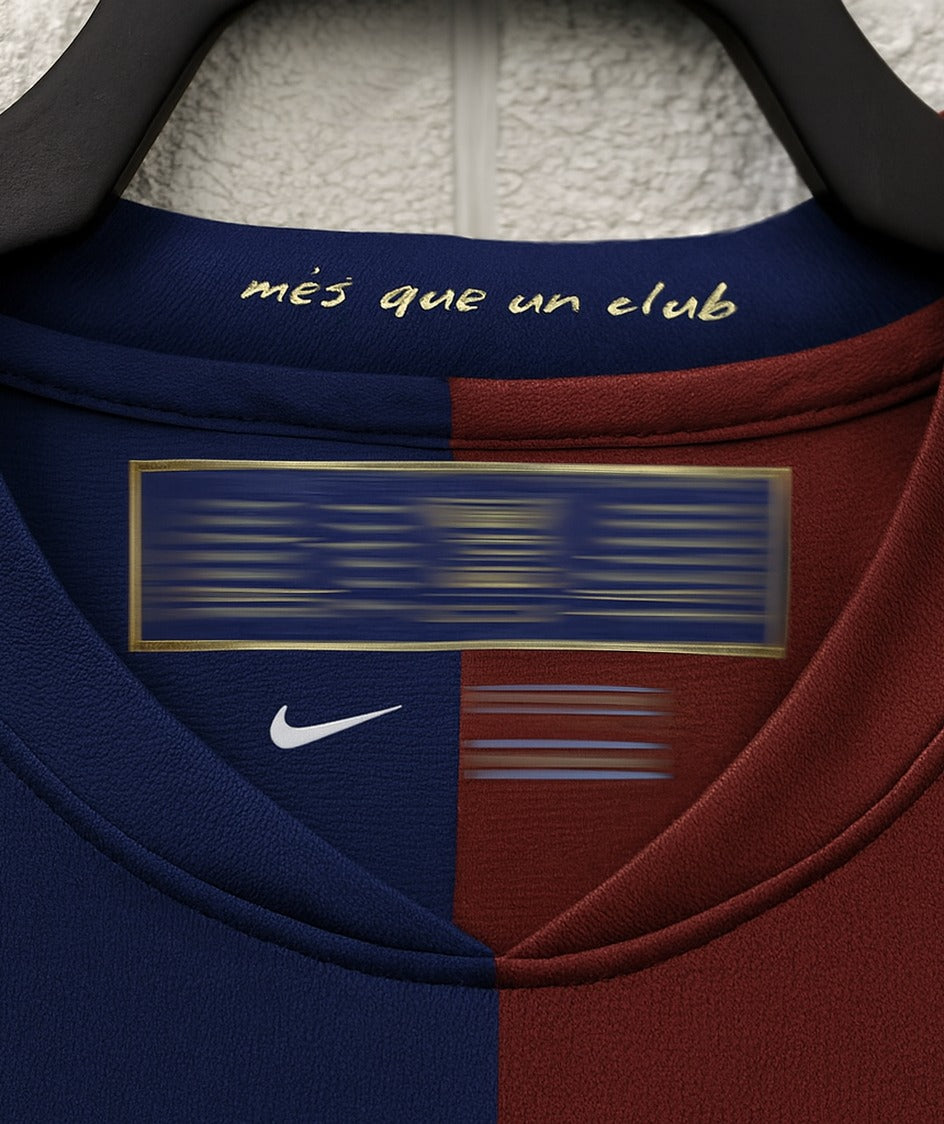 Barcelona 2008/09 home shirt — collar close-up