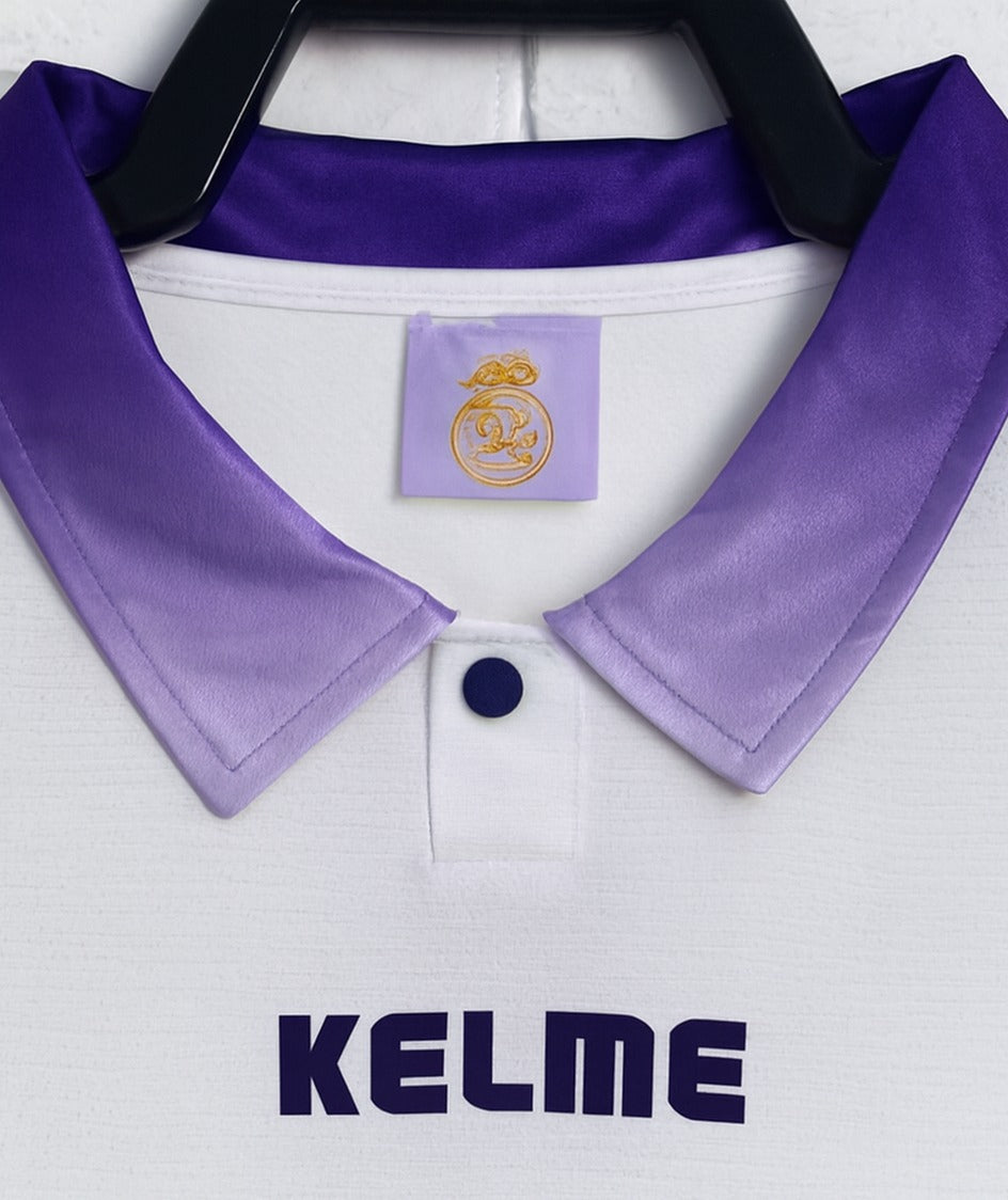 Real Madrid 1997/98 home shirt — collar close-up