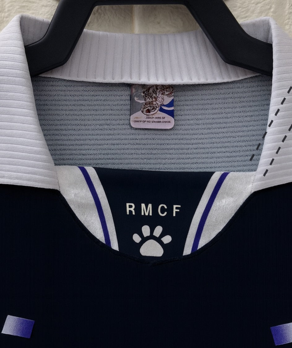 Real Madrid 1997/98 away shirt — collar close-up