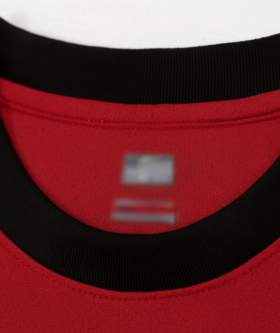 Manchester United 2009/10 home shirt — collar close-up