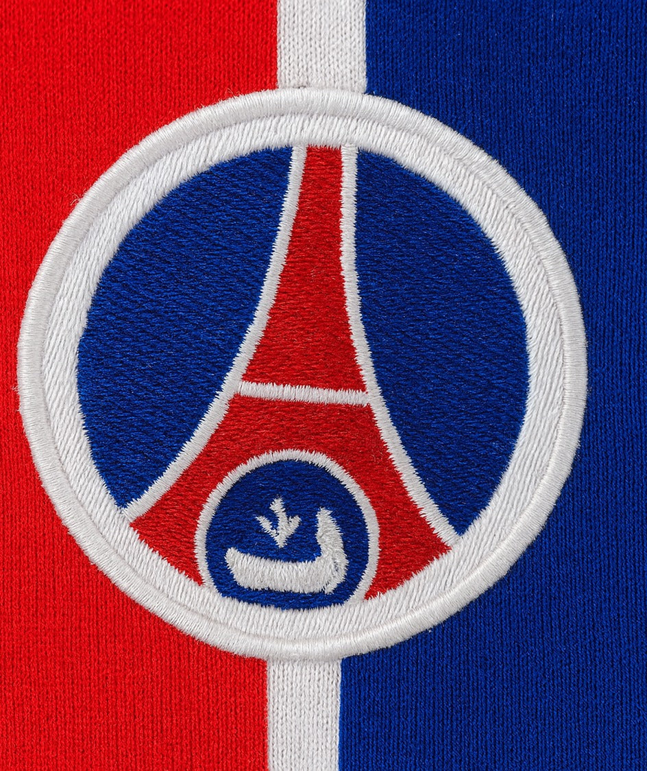 Paris Saint-Germain 1995/96 home shirt — club crest close-up