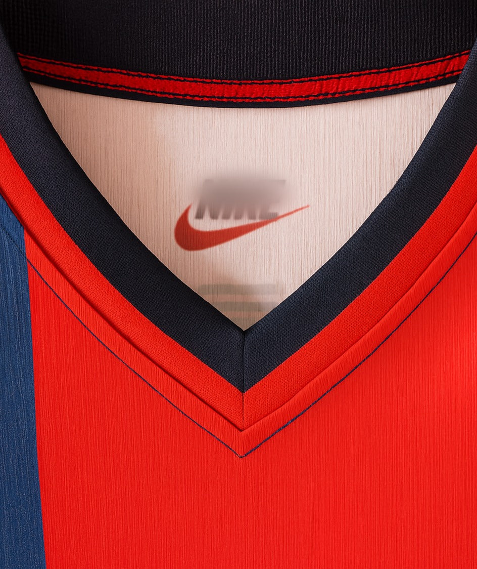 FC Barcelona 1998/99 home shirt — collar close-up