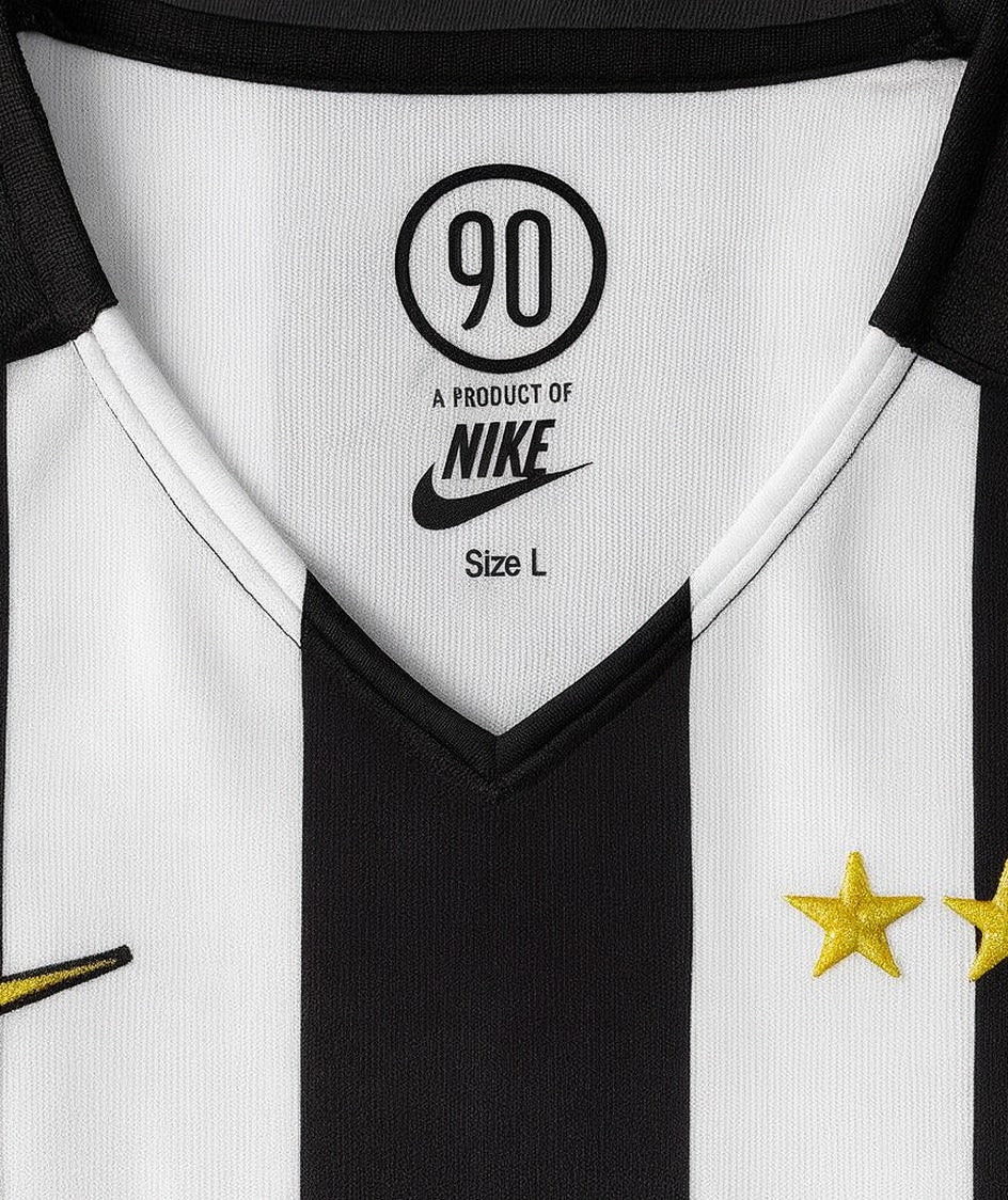 Juventus 2004/05 home shirt — collar close-up