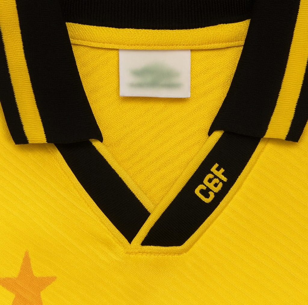 Brazil 1994 home shirt — collar close-up