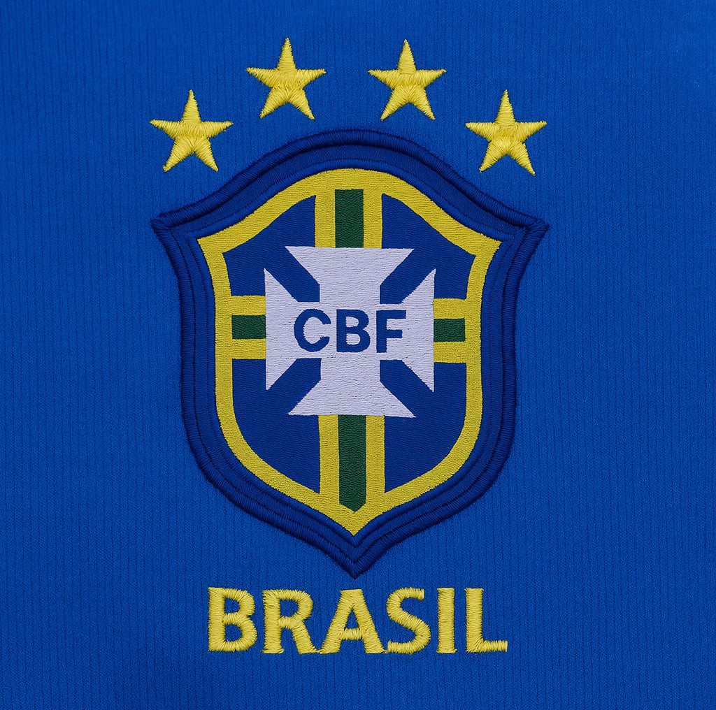 Brazil 1994 away shirt — club crest close-up
