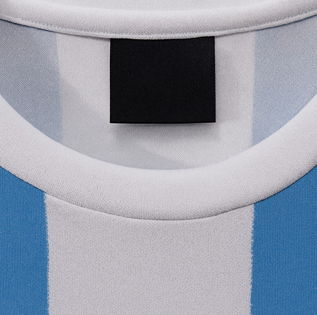 Argentina 1986 home shirt — collar close-up