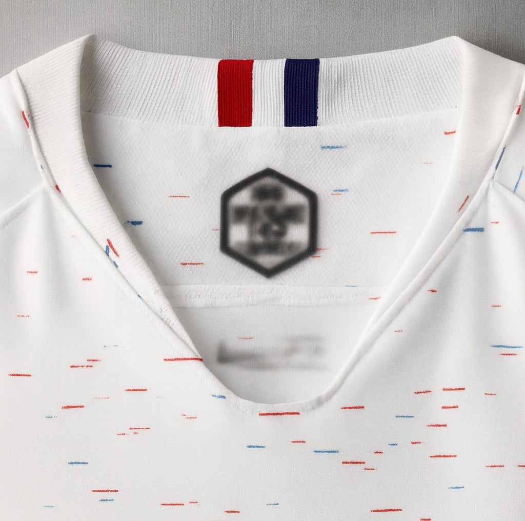 France 2018 away shirt — collar close-up