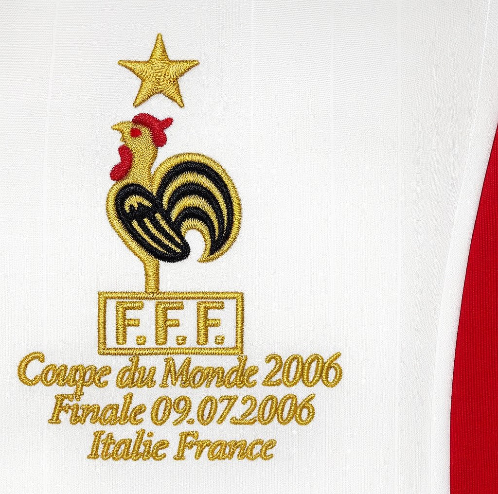 France 2006 away shirt — club crest close-up