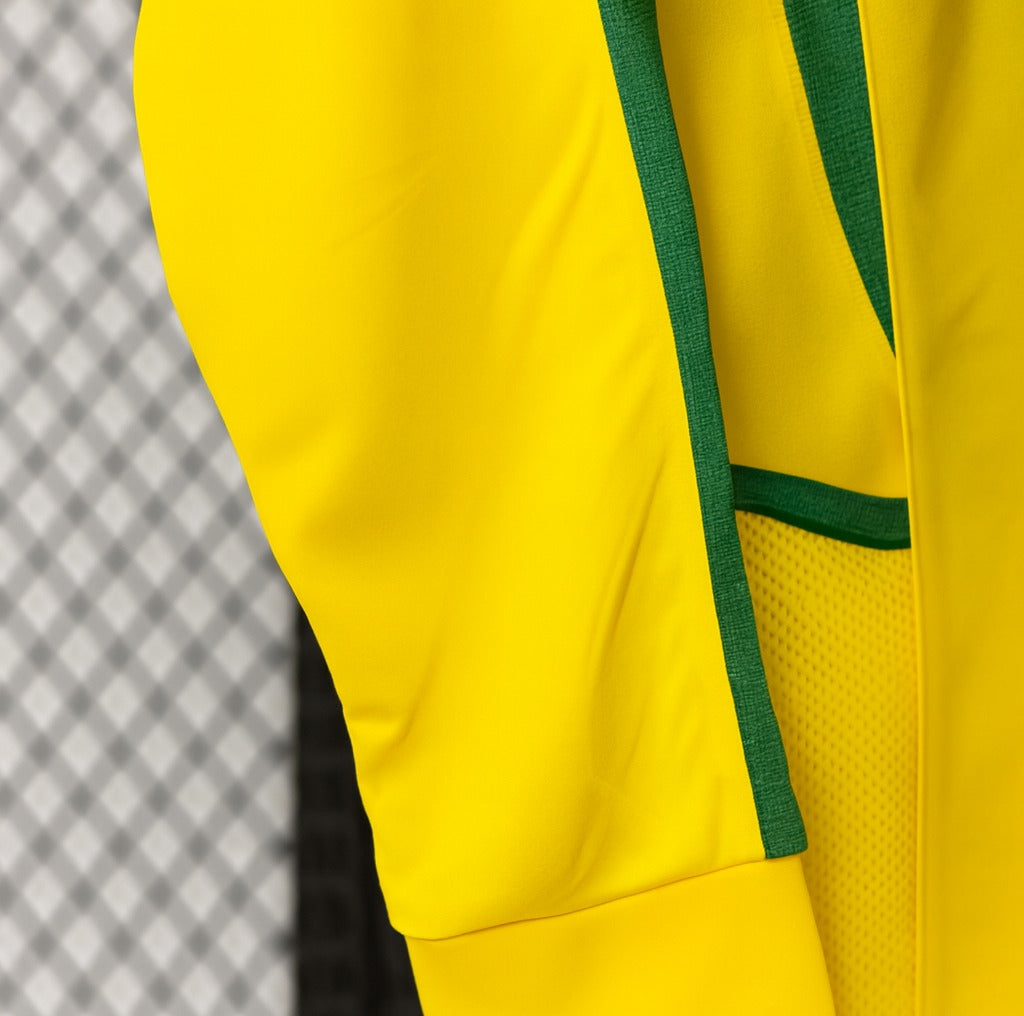 Brazil 2002 home shirt — sleeve and cuff close-up