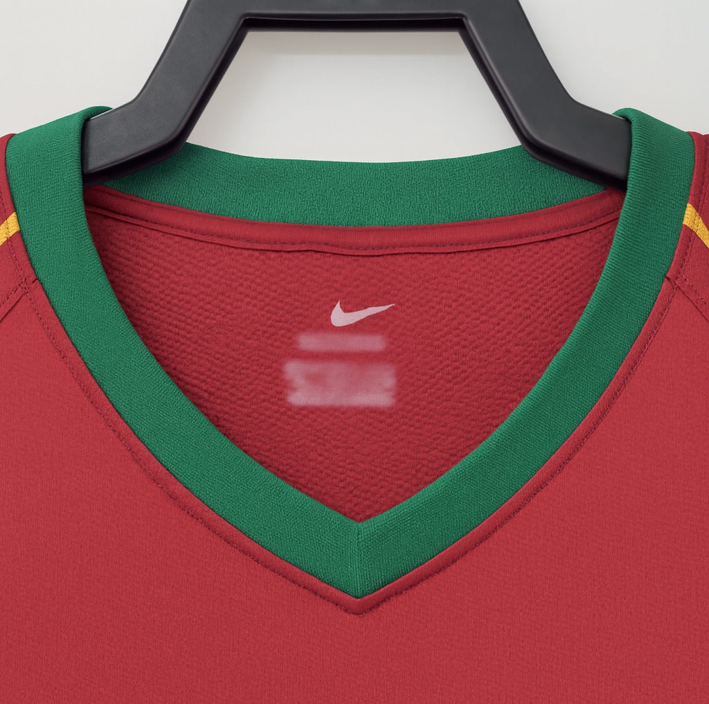 Portugal 2006 home shirt — collar close-up