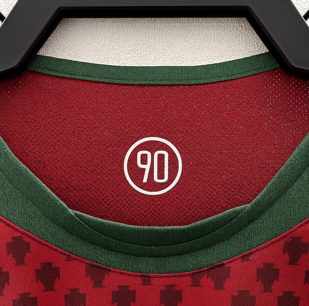 Portugal 2004 home shirt — collar close-up