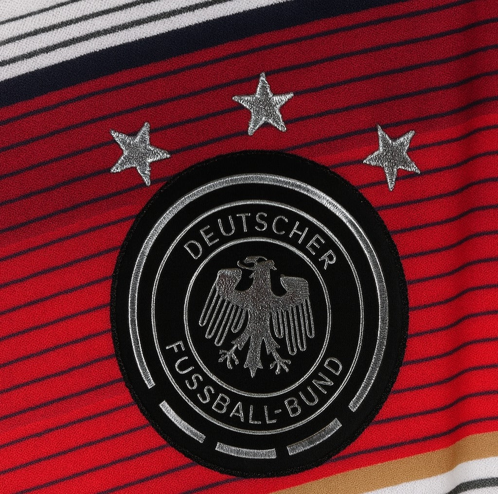 Germany 2014 home shirt — DFB crest close-up