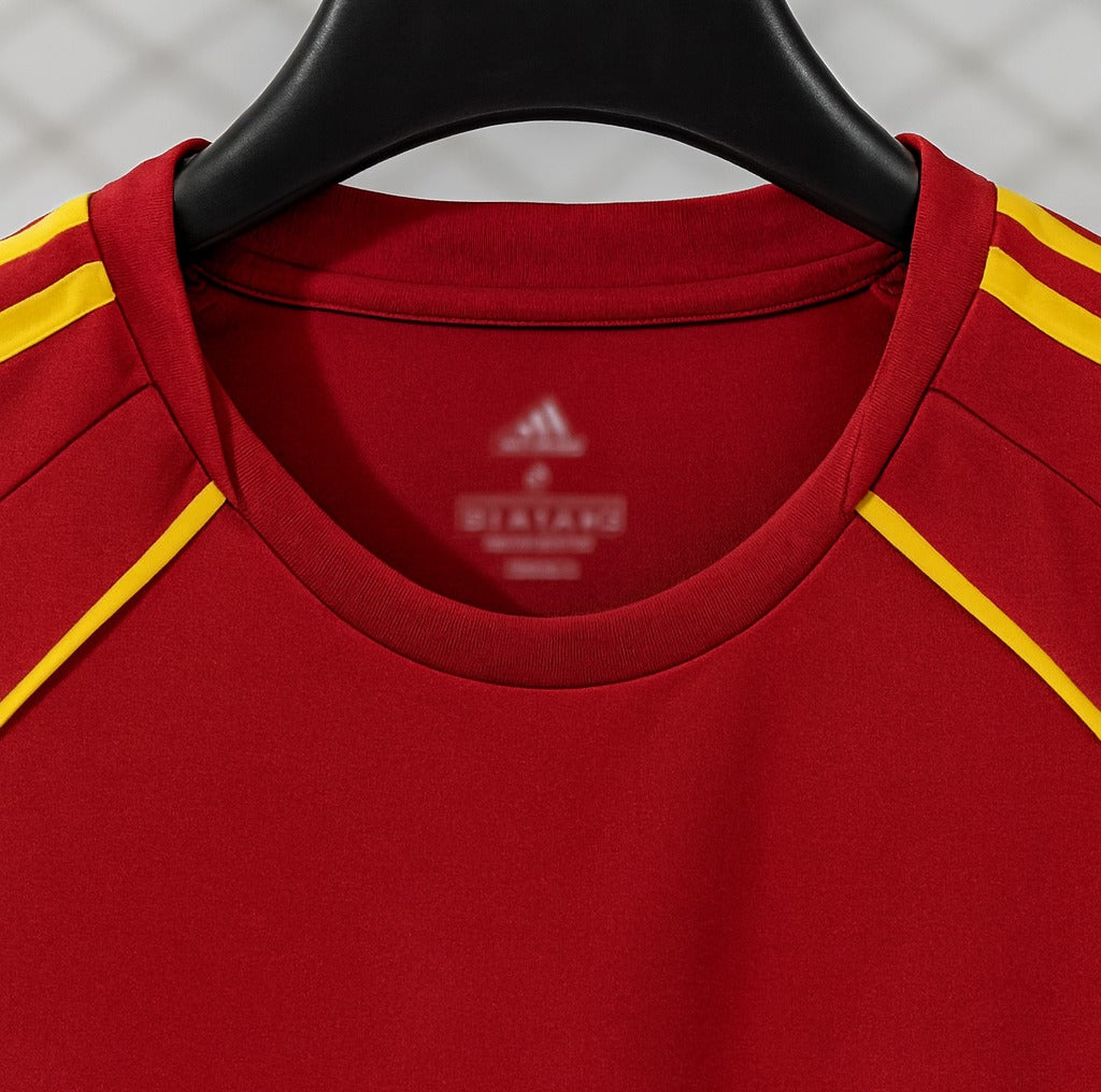 Spain 2008 home shirt — collar close-up