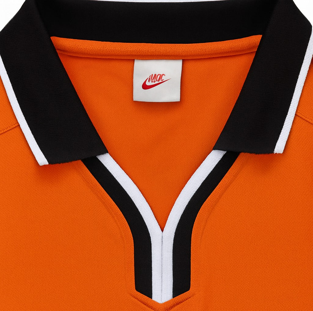 Netherlands 1998 home shirt — collar close-up