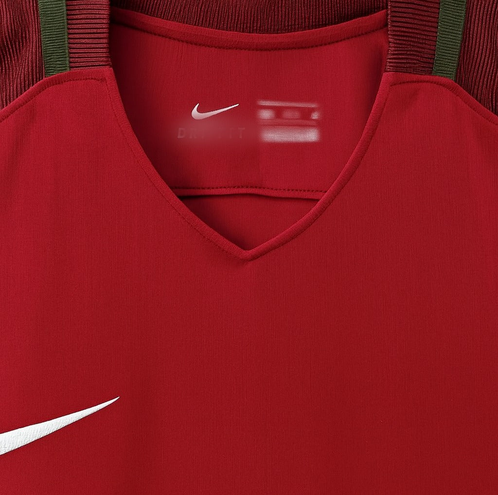 Portugal 2016 home shirt — collar close-up