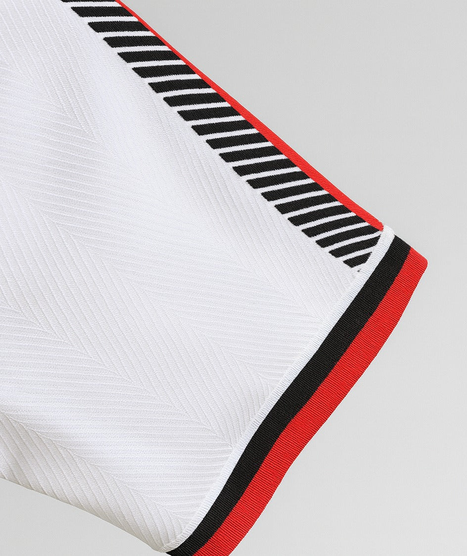 AC Milan 1997/98 white away shirt — sleeve and cuff close-up