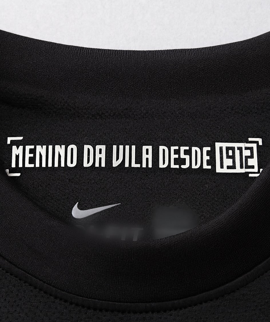 Santos 2012/13 black shirt — collar close-up