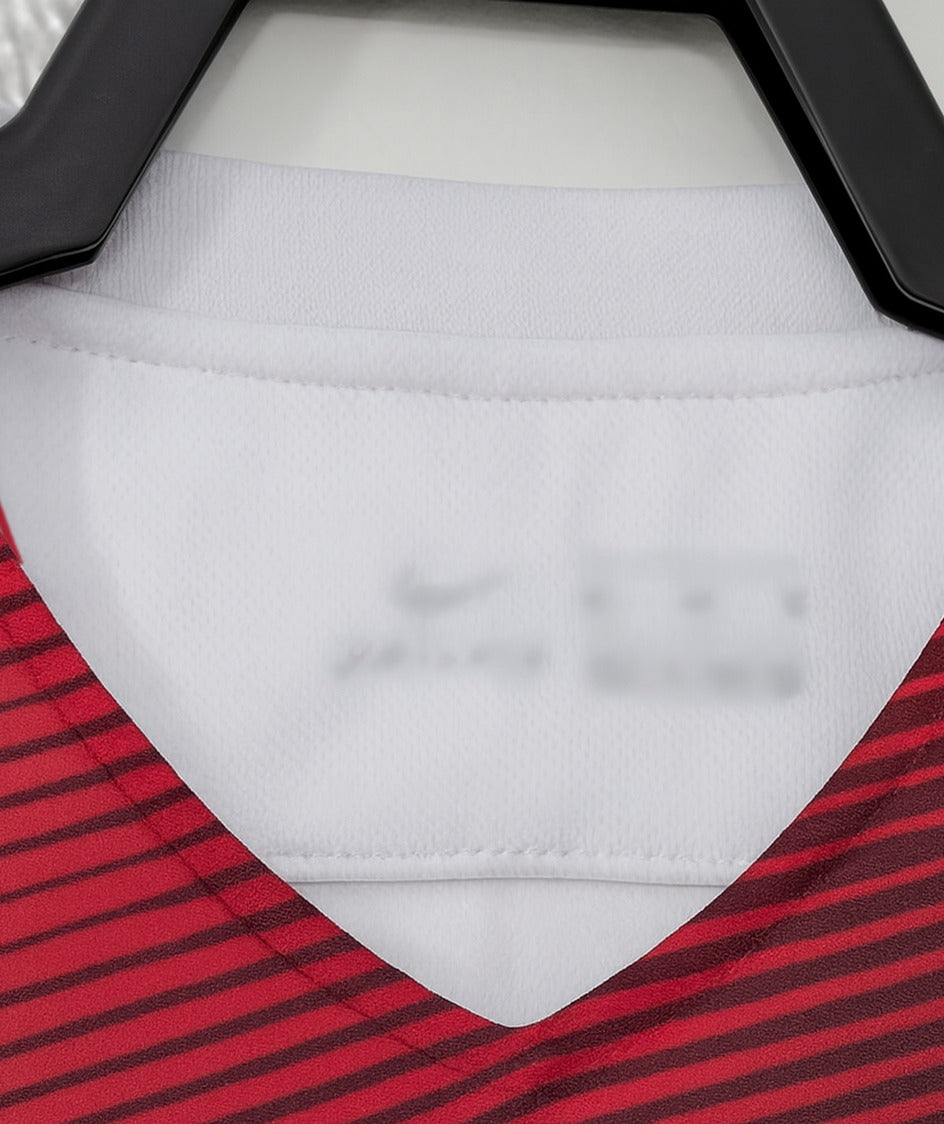 AS Monaco 2016/17 home shirt — collar close-up
