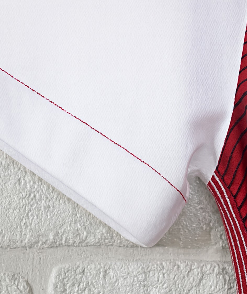 AS Monaco 2016/17 home shirt — sleeve and cuff close-up