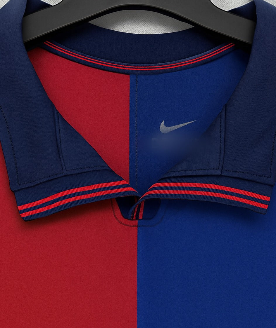 FC Barcelona 1999/00 home shirt — collar close-up