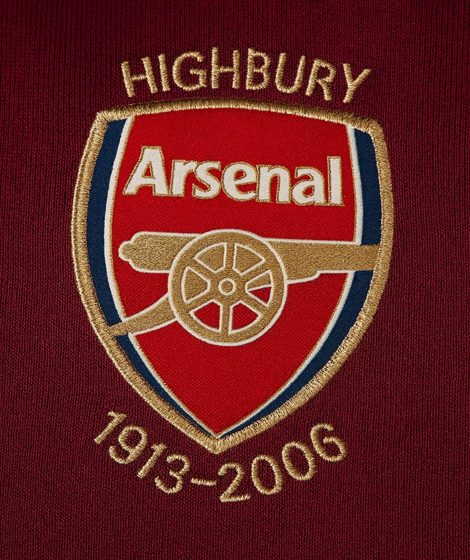 Arsenal 2005/06 home shirt — club crest close-up