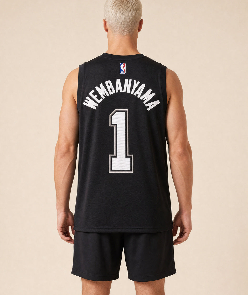 גופיית NBA - סן אנטוניו ספרס ומבניאמה 1 25/26 שחור - גב