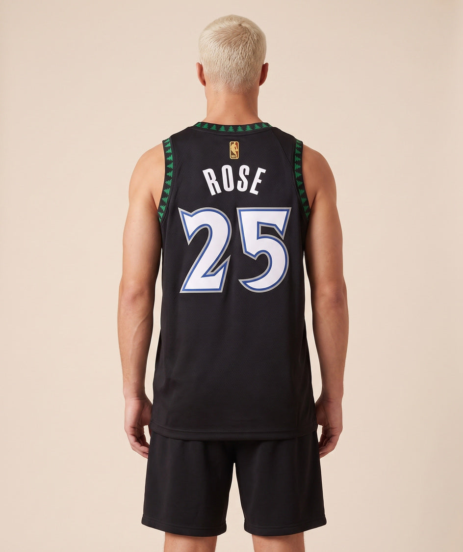 גופיית NBA - מינסוטה טימברוולבס רוז 25 שחור - גב