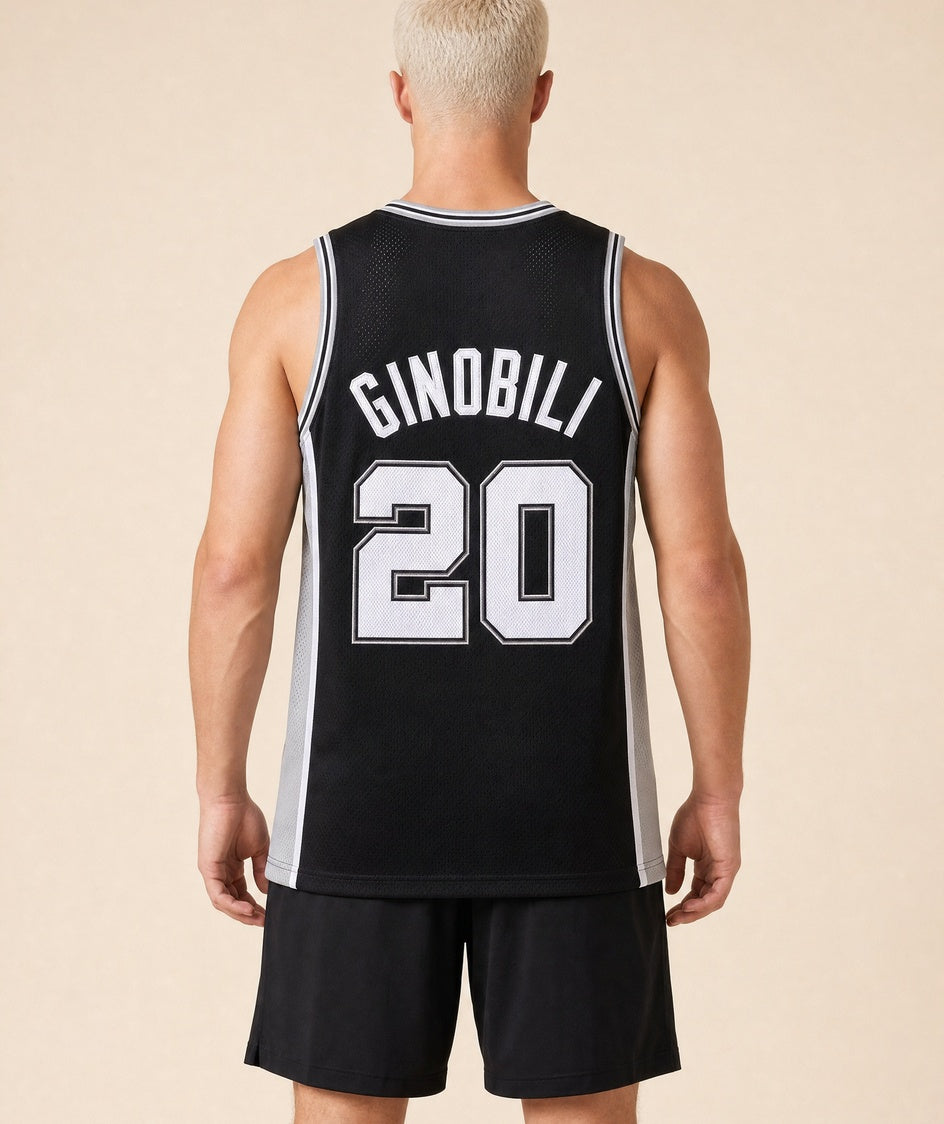 גופיית NBA - סן אנטוניו ספרס ג'ינובילי 20 שחור - גב