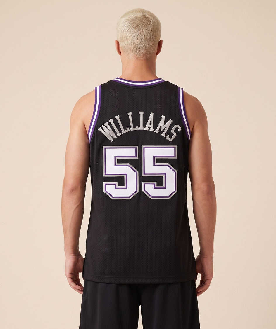 גופיית NBA - סקרמנטו קינגס ווליאמס 55 שחור - גב