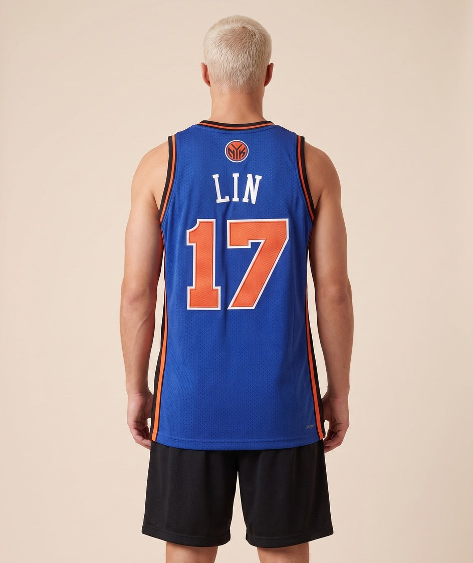 גופיית NBA - ניו יורק ניקס לין 17 כחול - גב