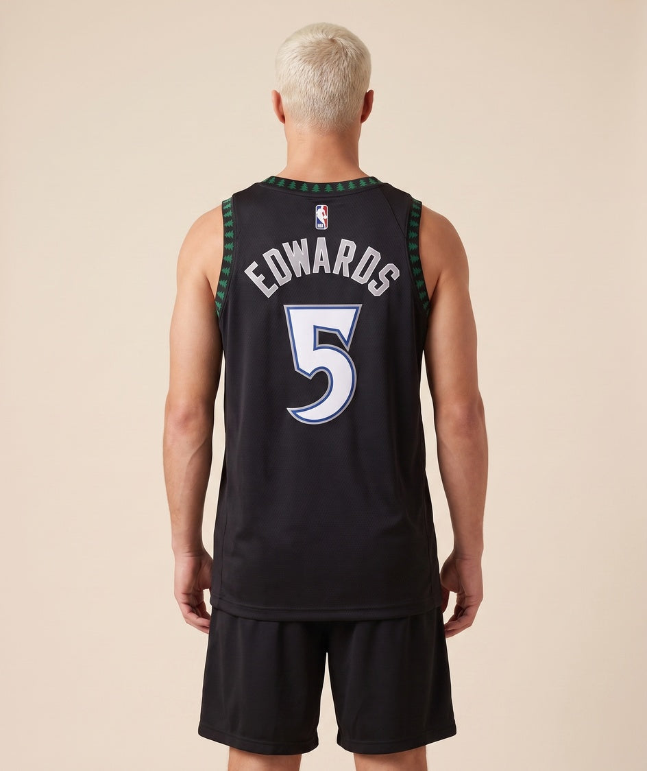 גופיית NBA - מינסוטה טימברוולבס אדוורדס 5 שחור - גב