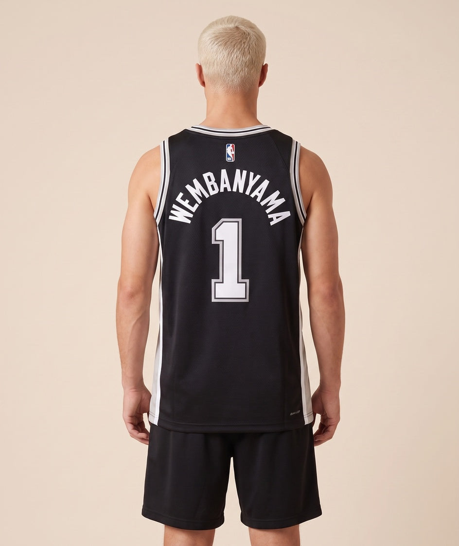 גופיית NBA - סן אנטוניו ספרס ומבניאמה 1 שחור - גב