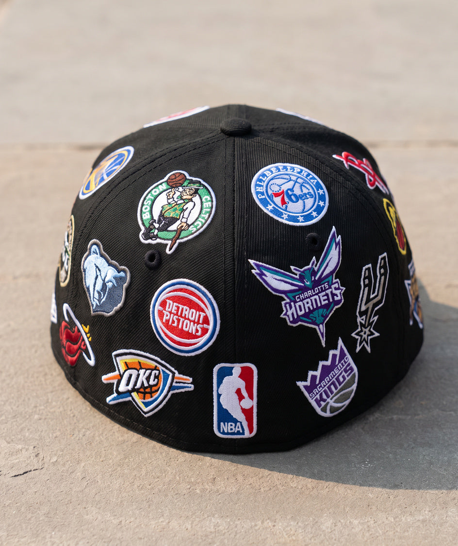 כובע NBA - שיקגו בולס שחור לוגואות NBA - גב
