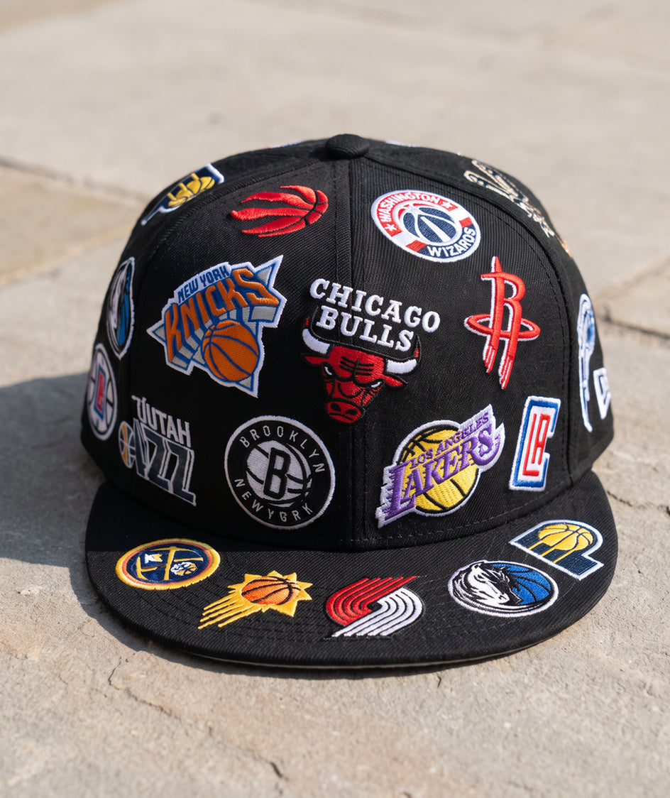 כובע NBA - שיקגו בולס שחור לוגואות NBA