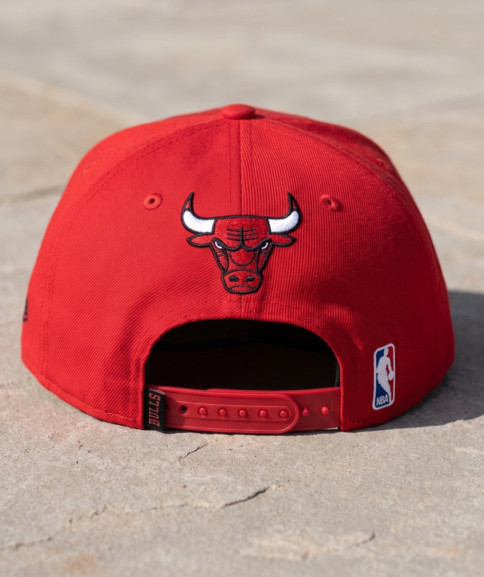 כובע NBA - שיקגו בולס אדום פסים שחורים - גב