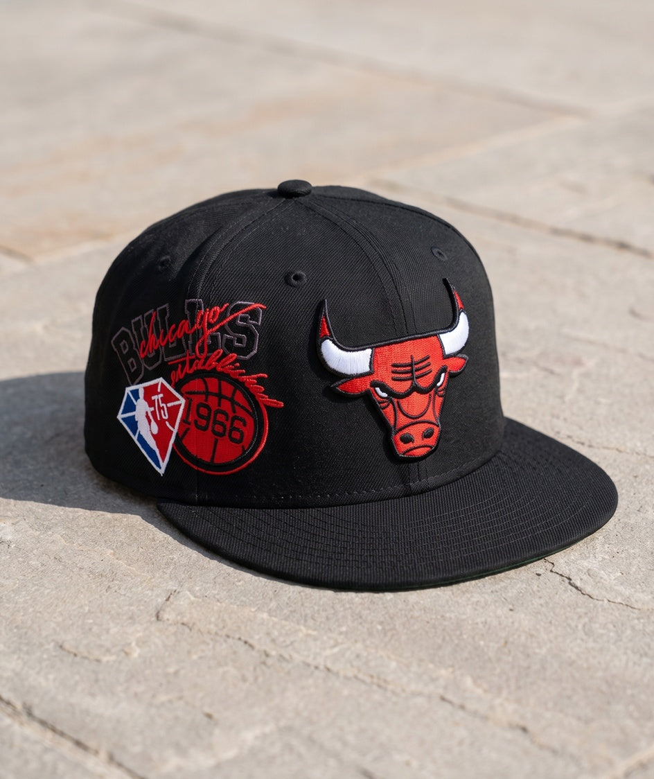 כובע NBA - שיקגו בולס שחור 75 שנה