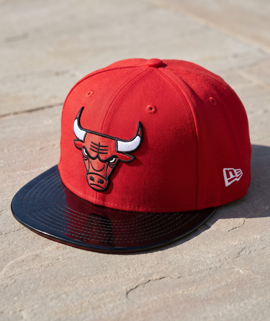 כובע NBA - שיקגו בולס אדום מצחייה מבריקה