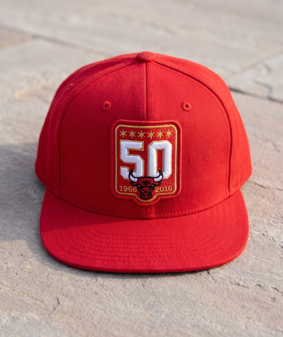 כובע NBA - שיקגו בולס אדום מגן 50