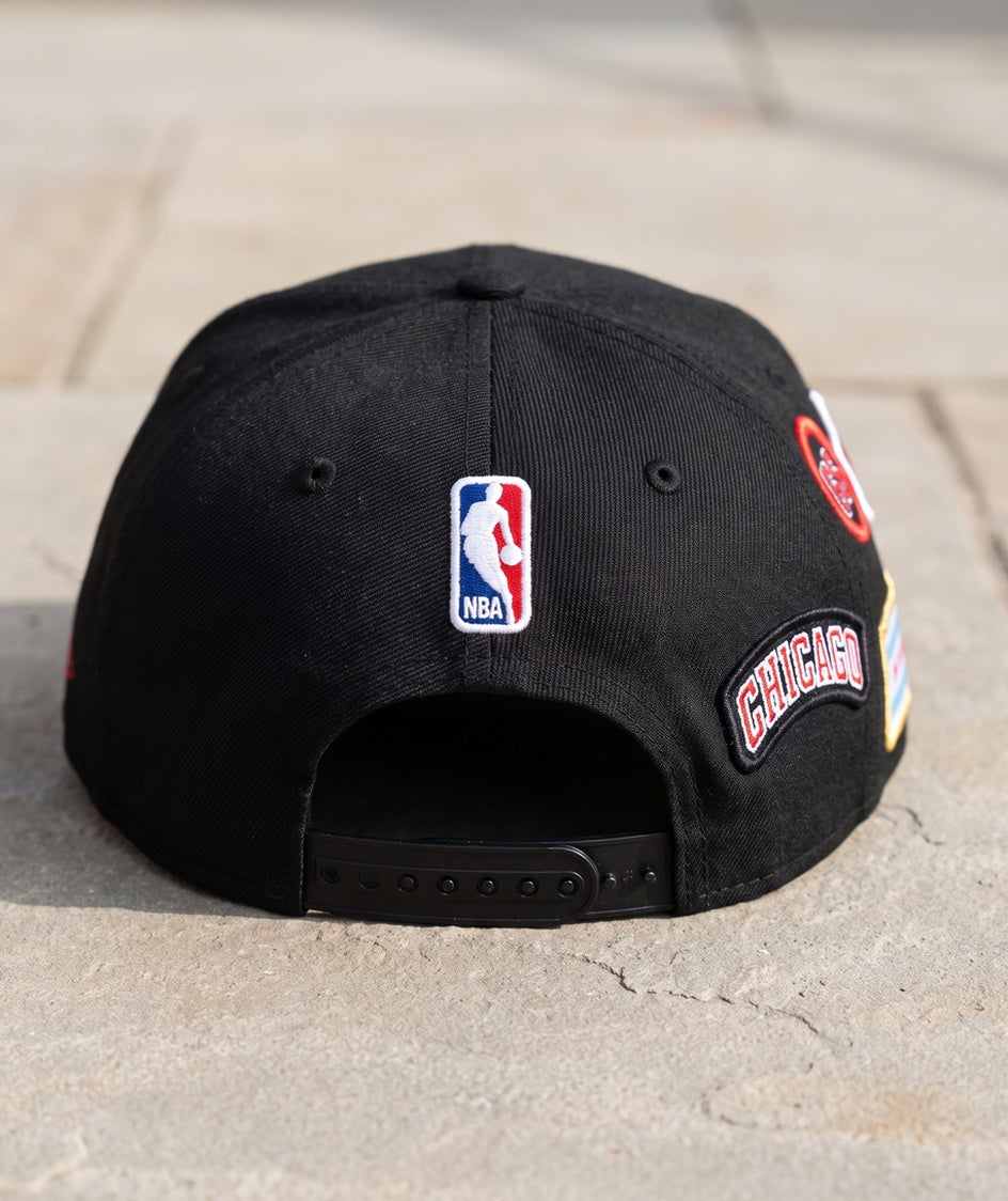 כובע NBA - שיקגו בולס שחור טלאי שיקגו - גב