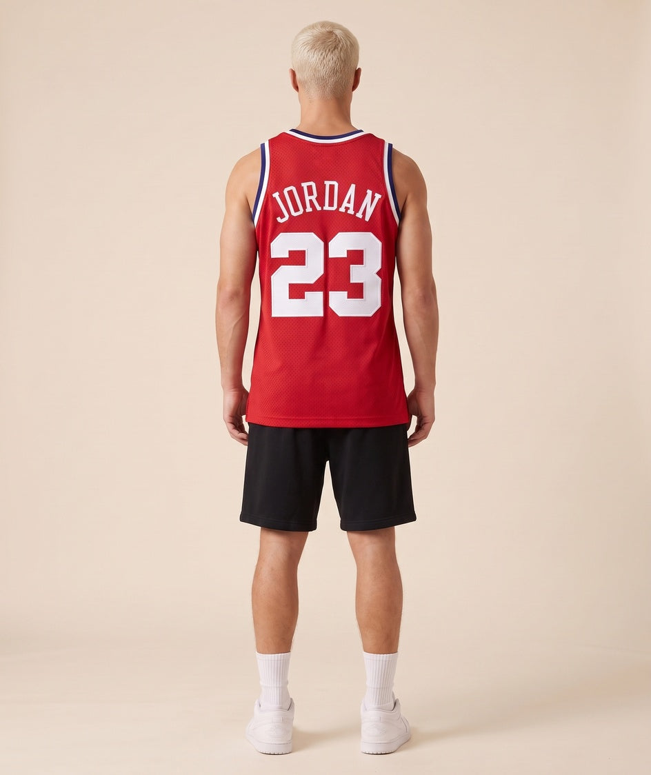 גופיית NBA - משחק הכוכבים ג'ורדן 23 אדום - גב