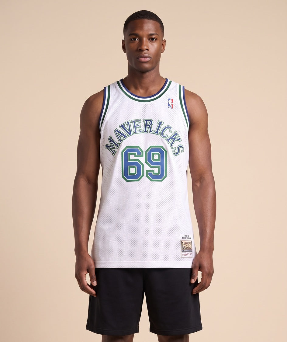 גופיית NBA - דאלאס מאבריקס רודמן 69 1999-20 לבן