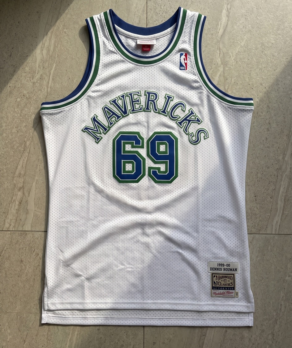גופיית NBA - דאלאס מאבריקס רודמן 69 1999-20 לבן - מוצר