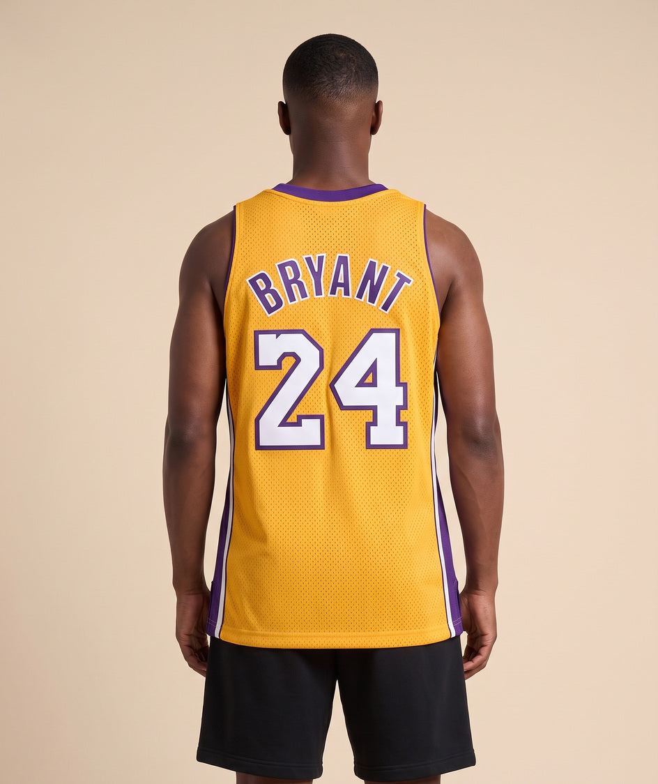 גופיית NBA - לוס אנג'לס לייקרס קובי 24 צהוב - גב
