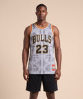 גופיית NBA - שיקגו בולס ג'ורדן 23 אפור