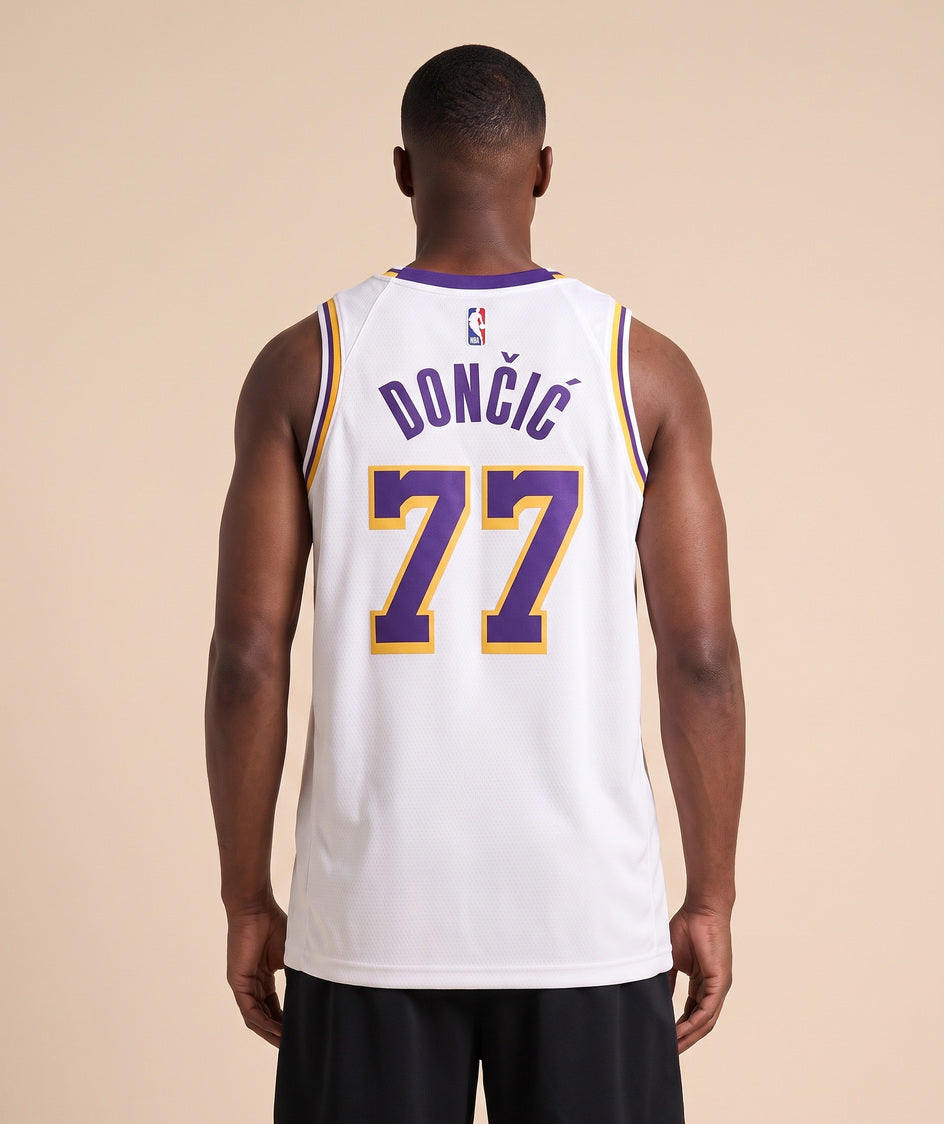 גופיית NBA - לוס אנג'לס לייקרס דונצ'יץ 77 לבן - גב