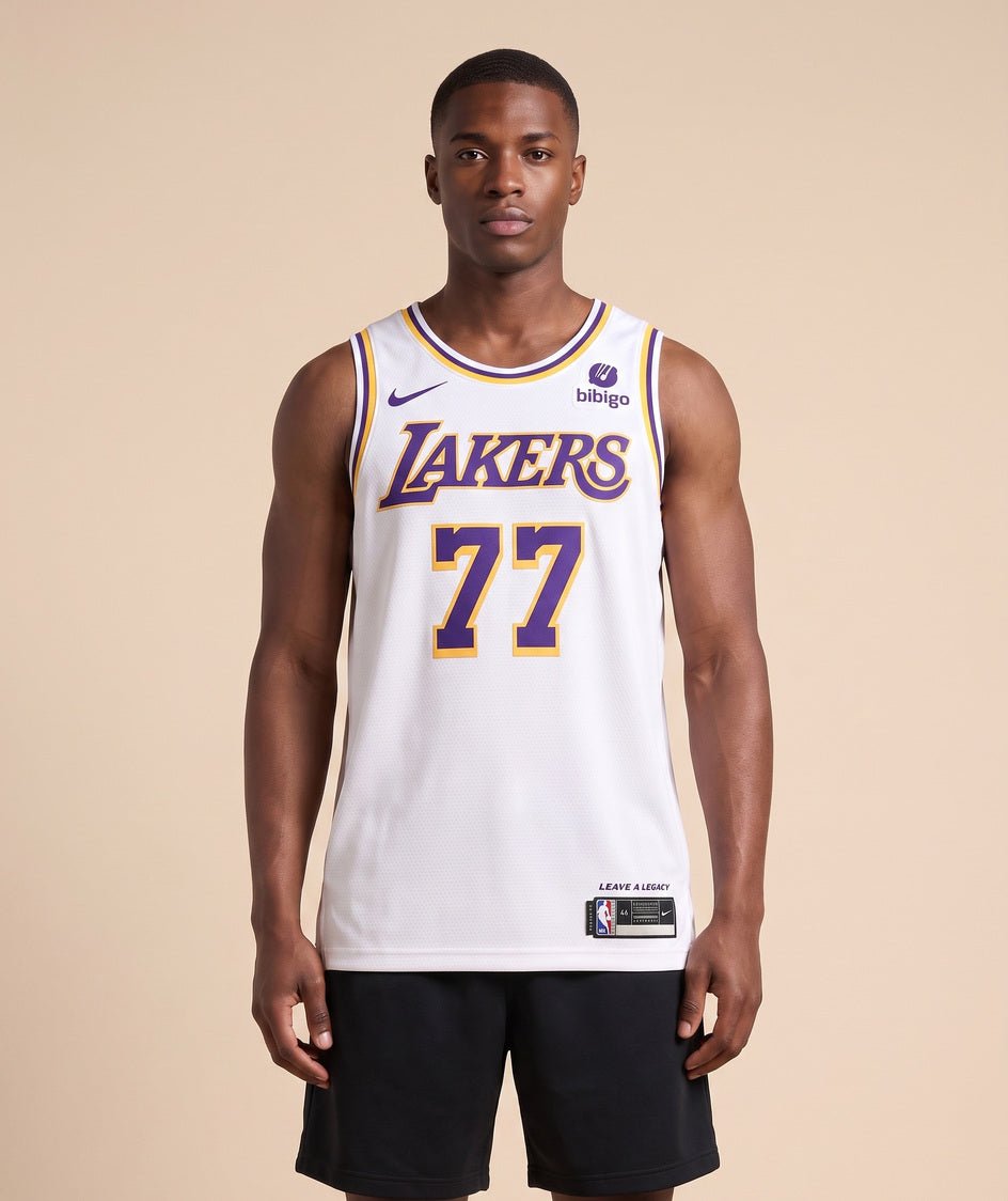 גופיית NBA - לוס אנג'לס לייקרס דונצ'יץ 77 לבן