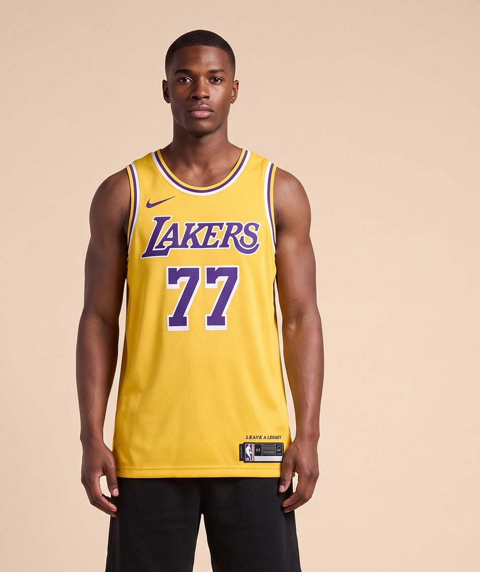 גופיית NBA - לוס אנג'לס לייקרס דונצ'יץ 77 צהוב