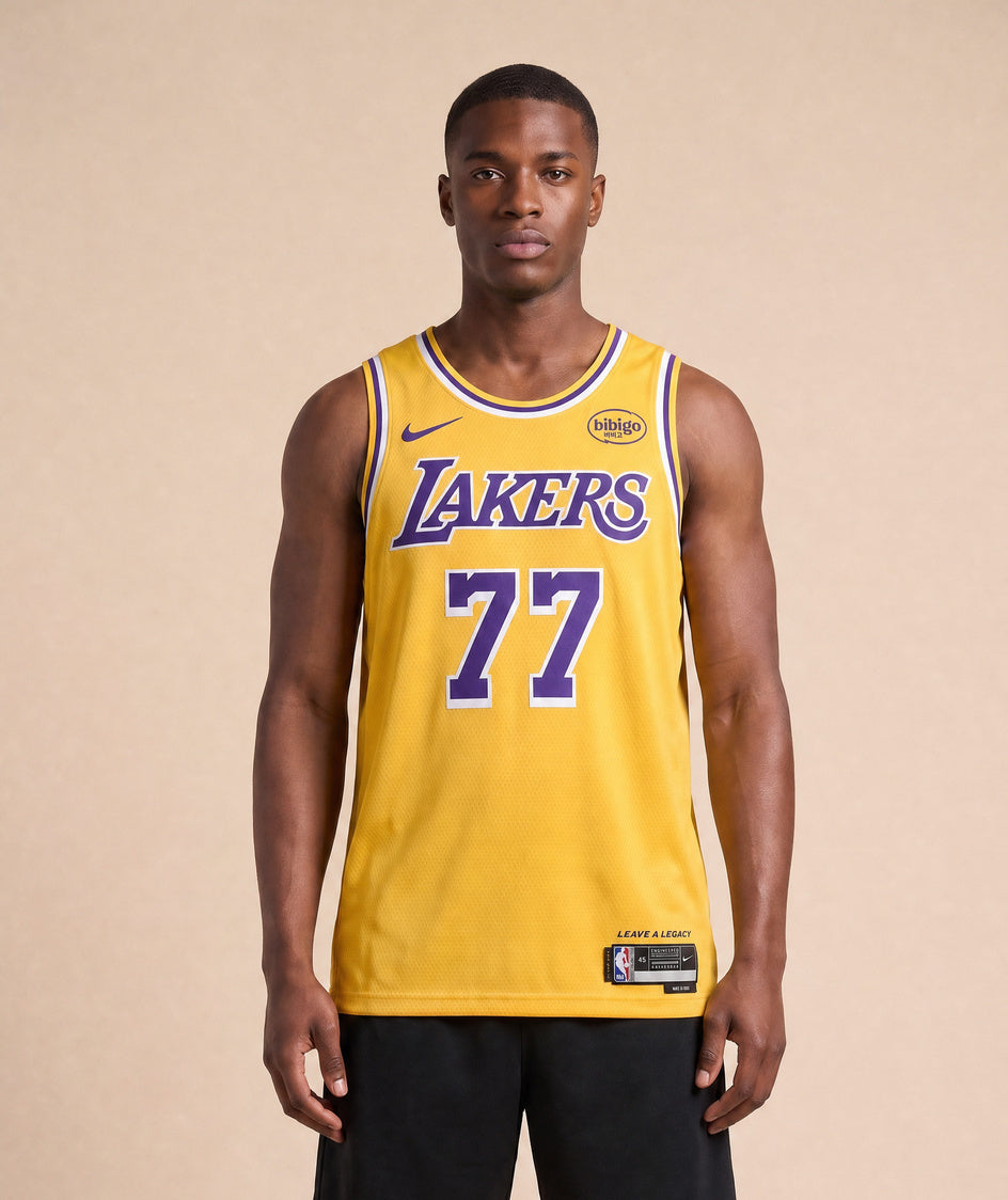 גופיית NBA - לוס אנג'לס לייקרס דונצ'יץ 77 צהוב 2