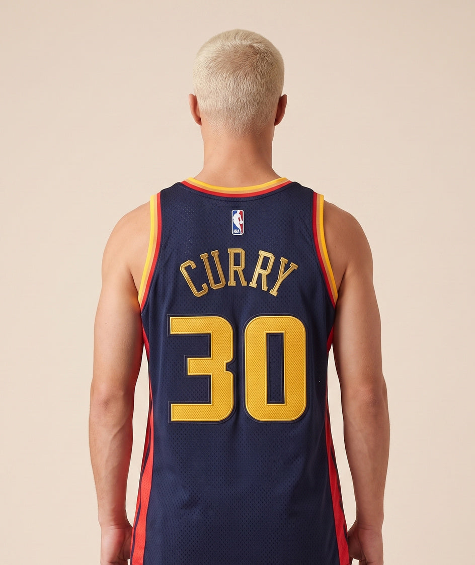 גופיית NBA - גולדן סטייט ווריורס קארי 30 24/25 נייבי - גב