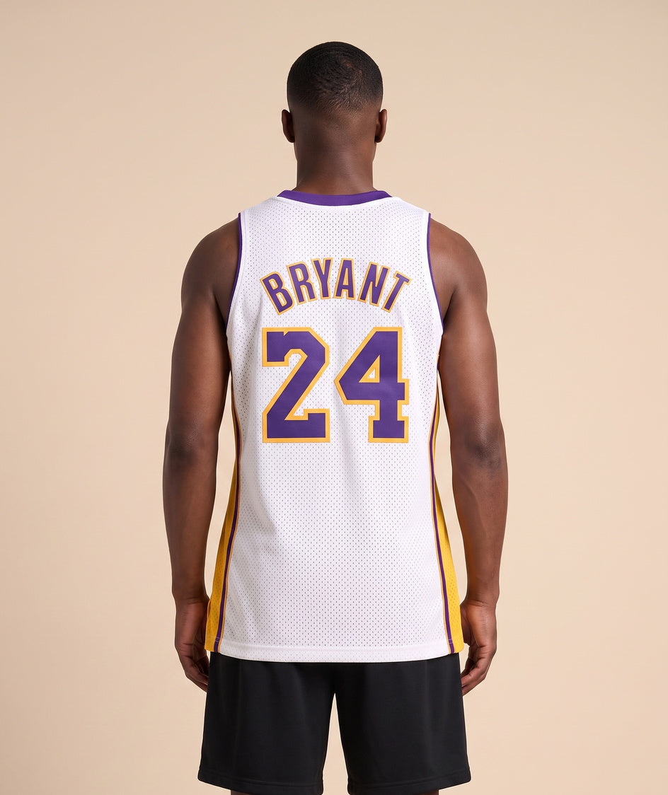 גופיית NBA - לוס אנג'לס לייקרס קובי 24 2009/20 לבן - גב